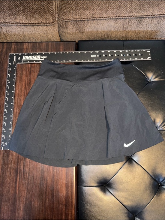 Nike Pants - Nike Black Pleated Athletic Skort with White Swoosh